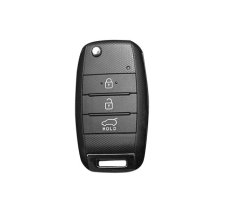 LUXURY capa de chave para carros KIA branco preto brilhante/cromado