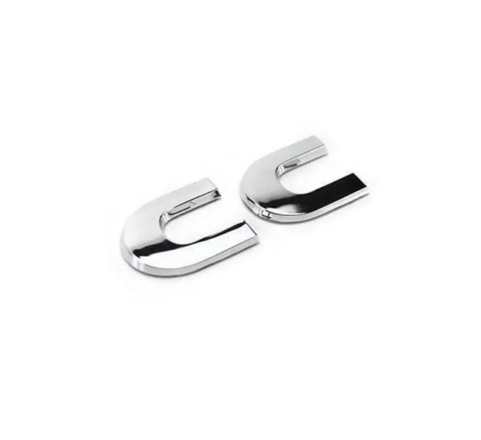 VW CC inscription - shiny chrome 60mm