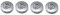 4pcs Wheel center caps RENAULT 57mm silver 403154214R