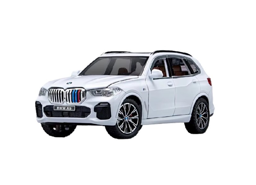 BMW X5 metal model toy battery lights sound 1:24 White