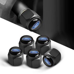 4 pcs FORD valve caps, black valve covers