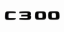 Mercedes lettering C300 - glossy black 140 mm