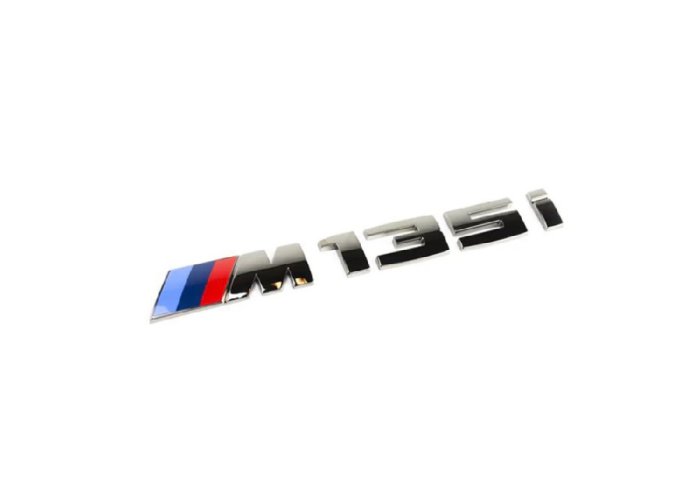 BMW M 135i Schriftzug 160mm hinten silber