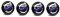 4pcs Wheel center caps VOLVO 64mm black glossy 3546923