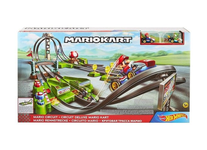 MATTEL HOT WHEELS Mario Kart trasos lenktynių trasa 2 automobiliai