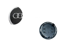 Krytky kol, pokličky na kola AUDI 69mm černá lesklá 4B0601170A