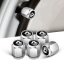 4 pcs RENAULT valve caps, valve covers silver/chrome