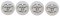 4pcs Wheel center caps TOYOTA 62mm silver 42603-12730 4260312730