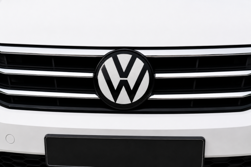 VW JETTA (2006-2011) front and rear emblem, logo (15,4cm a 10,4cm) - mirror white