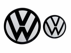 VW JETTA (2006-2011) front and rear emblem, logo (15,4cm a 10,4cm) - mirror white