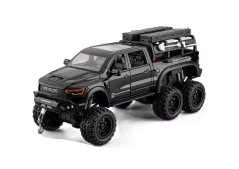 Dodge RAM Mammoth speelgoed metalen model verlichting op batterijen geluid 1:24 Zwart