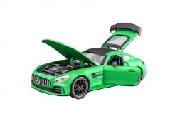 Mercedes Benz AMG GTR  metallist mudeli mänguasja aku tuled heli 1:24 Roheline