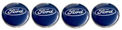 4pcs Wheel center caps, blue FORD 60mm