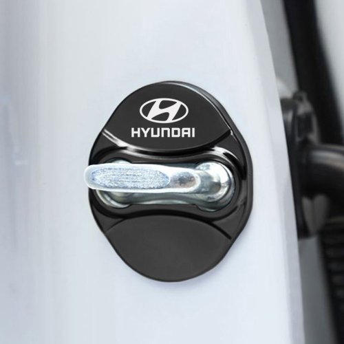 4 pièces HYUNDAI B Capot de protection du loquet de porte- noir brillant