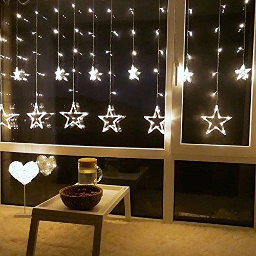 LUMA LED 138 LED light chain, hanging star 3m - cable 1.5m, warm white
