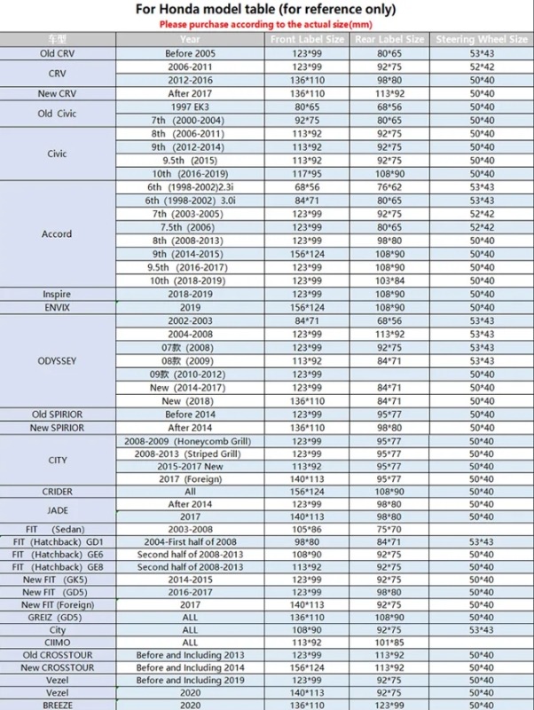 Emblem Honda Accord 12 ELYSION front red chrome 35114-TOA-H11
