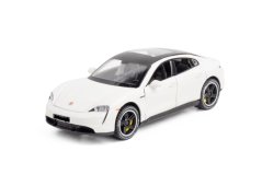 Porsche Taycan metalen model speelgoedbatterijverlichting klinkt 1:32 Wit