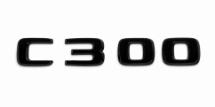 Mercedes lettering C300 - glossy black 140 mm