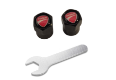 2 pcs DUCATI valve caps, black valve covers