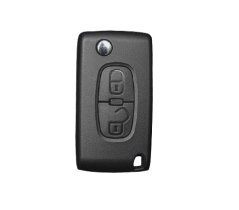 LUXURY capa de chave para carros PEUGEOT branco brilhante/cromada