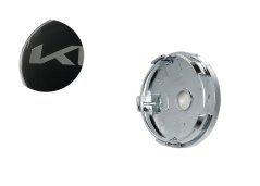 Hjulcenterkappe KIA 60mm sort sølv