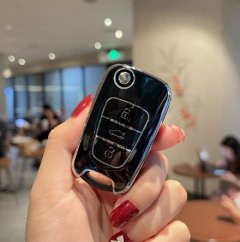 LUXURY key cover for HYUNDAI cars black glossy/chrome