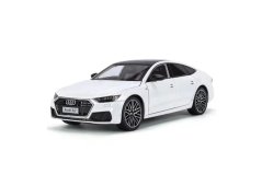 Audi A7 modelo de metal com luzes de bateria de brinquedo com som 1:24 Branco