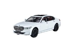 BMW 760 Li speelgoed metalen model verlichting op batterijen geluid 1:24 wit