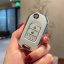 LUXURY key cover for HONDA cars white glossy/Chrome