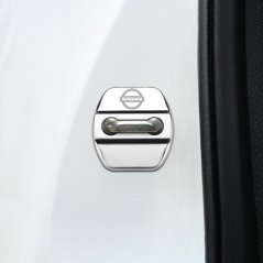 4 stycken NISSAN Dörrspärr skyddslock- silver