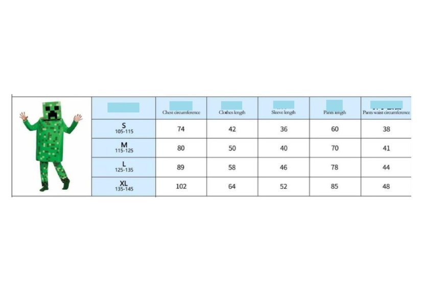 Creeper costume for children M 120 cm