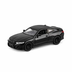 BMW M4 modelo de metal com luzes de bateria de brinquedo com som 1:32 Preto