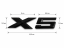 BMW X5 lettering on the rear trunk lid - glossy black