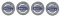 4pcs Wheel center caps VOLVO 64mm gray silver 3546923