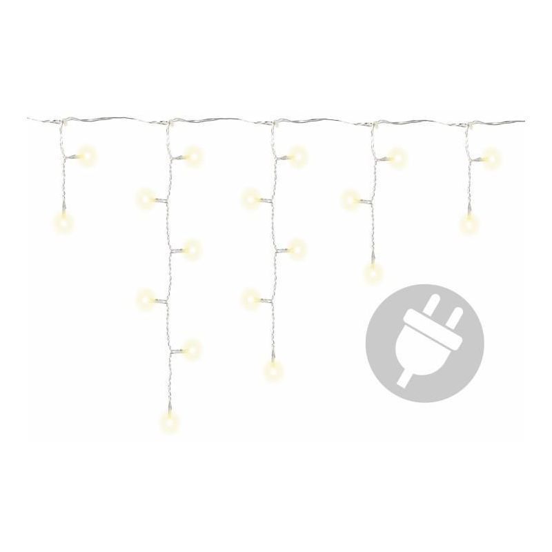 LUMA LED Christmas light rain 648 LEDs 20m power cable 5m IP44 cold white with a timer
