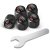 4 pcs AUDI valve caps, black valve covers