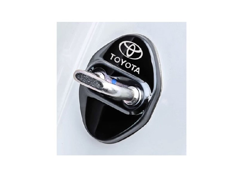 4 pcs TOYOTA Protective cover for the door latch- black glossy