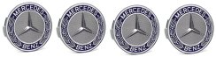 4pcs Wheel center caps MERCEDES BENZ 75mm dark blue chrome A1704000025