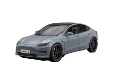 Tes model 3 kovinski model igrače luči baterije zvok 1:24 Siva