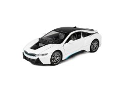 BMW i8 Metallmodell Spielzeug Batterie Lichter Sound 1:32 Weiß