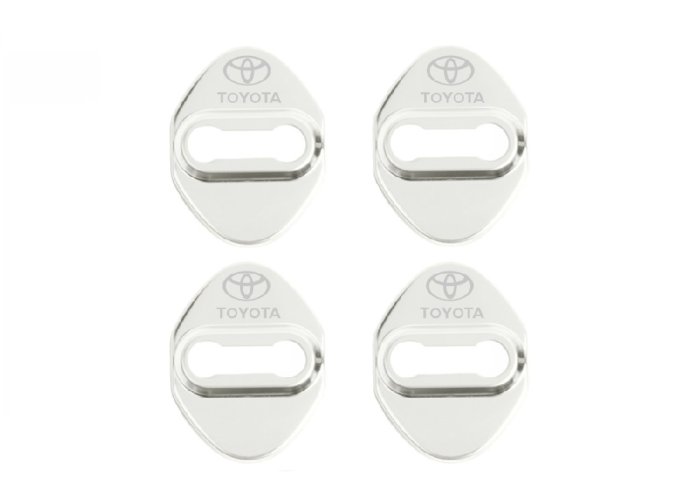 4 pcs TOYOTA Protective cover for the door latch- silver