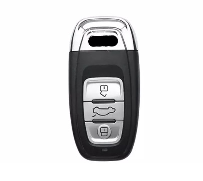 LUXURY key cover for AUDI cars white glossy/silver