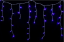 LUMA LED Vianočný svetelný dážď, 310 LED 10m napájací kábel 5m IP44 modrá s časovačom