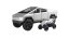Cybertruck metalen model speelgoedquad op batterijen 1:32 zilver
