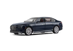 BMW i7 modelo de metal com luzes de bateria de brinquedo com som 1:24 Azul