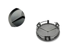 Wheel center cap MERCEDES BENZ 75mm black matte B66470202