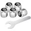4 pcs RENAULT valve caps, valve covers silver/chrome
