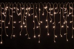 LUMA LED Christmas light rain, 210 LEDs 5m power cable 5m IP44 warm white with a timer