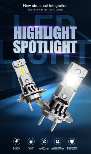 H7/H18 Lâmpadas LED líquidas para luzes 3500lm, até 200% mais brilho 6000k-6500k