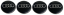 4pcs Wheel center caps AUDI 60mm black silver